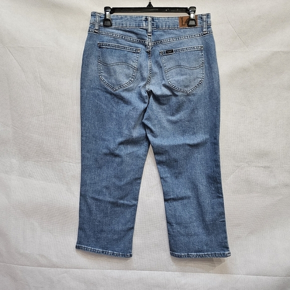 Lee Mid Rise Denim Capri Bursting Brights Size 10 M - Picture 3 of 6